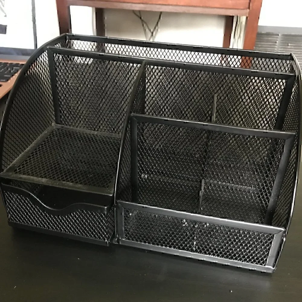 Black Metal Desk Organizer